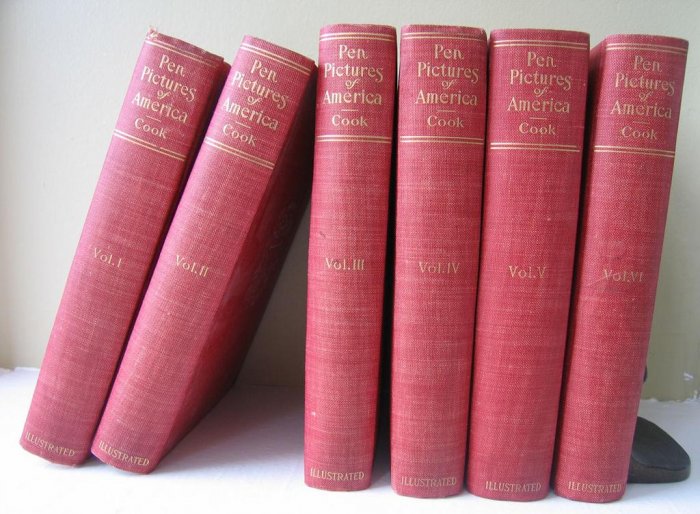 Cook, Joel, Pen Pictures of America, 6 Volume Set, 1900