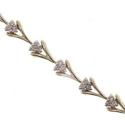 1.0CT Diamond Gold Link Bracelet
