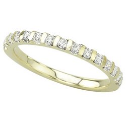 14K Yellow Gold Diamond Band Ring