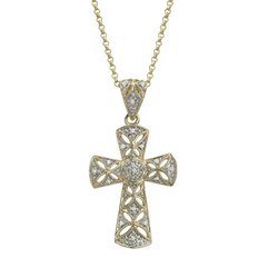 14K Yellow Gold Diamond Necklace
