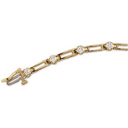 14K Yellow Gold Diamond Bracelet