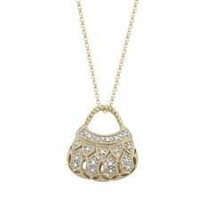 14K Yellow Gold Diamond Necklace