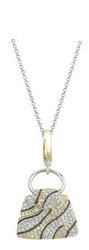 14K Two Tone Gold Diamond Necklace