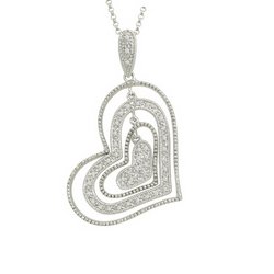 14K White Gold Diamond Necklace