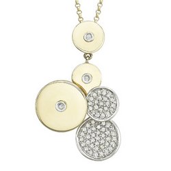 14K Two Tone Gold Diamond Necklace