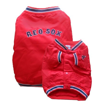 Boston Red Sox Dugout Style Dog Baseball Jacket Coat Size X-Large