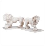 Lion Statue Duo
