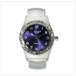 Silver Plated Cuff Bracelet Watch