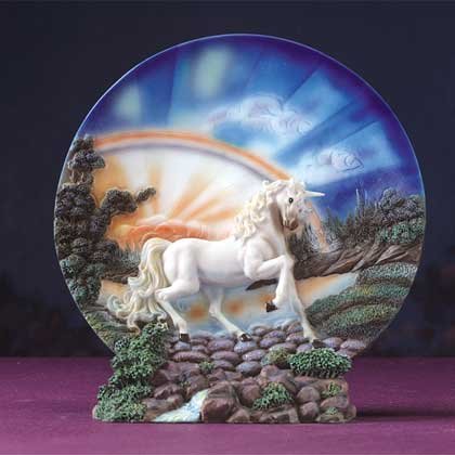 UNICORN PLATE WITH STAND