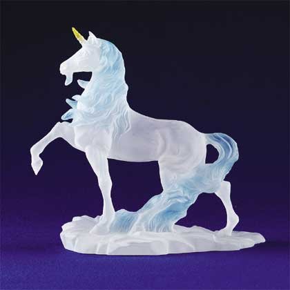 COLOR FROSTED UNICORN SCULPTRE