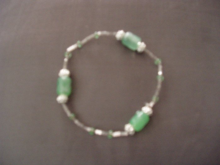 light green beaded bracelet
