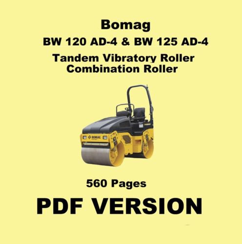 Bomag BW 120 AD 4 BW 125 AD 4 Roller Workshop Service Repair Manual PDF