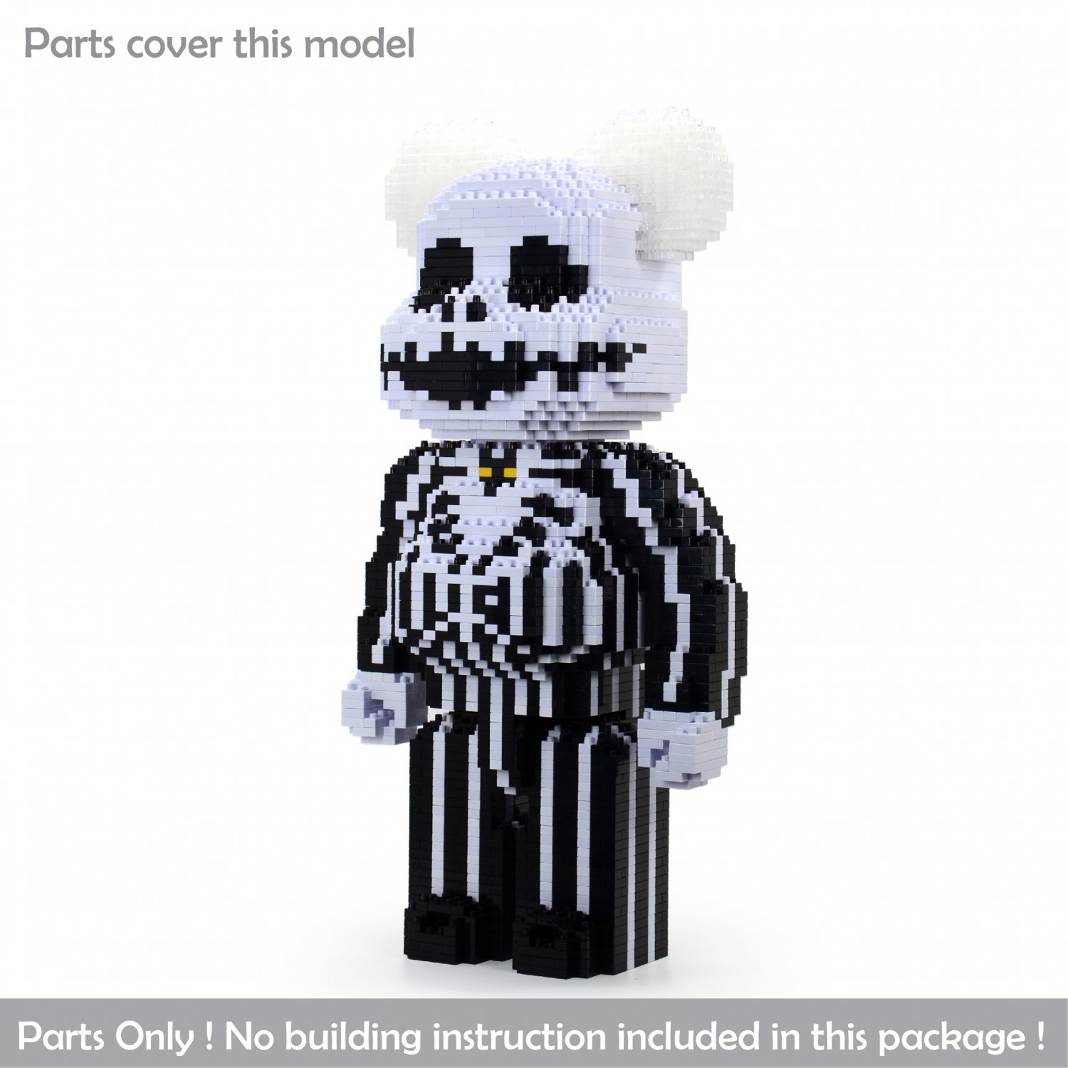 Jack Skellington Bearbrick Brick Sculpture Jekca Lego Brick Diy Kit