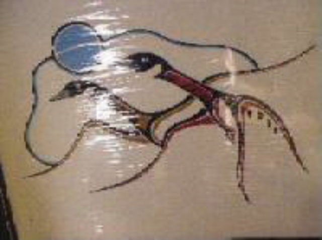 Native Print "Geese In Flight"