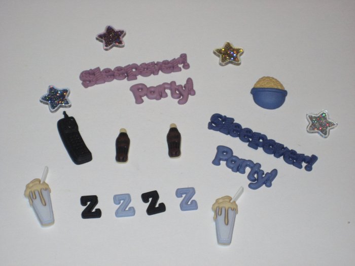 Sleepover Buttons/Charms