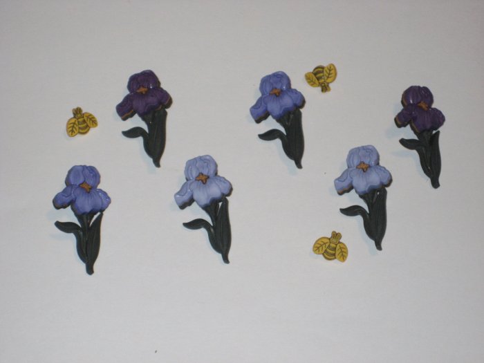 Flowers and Bees Buttons