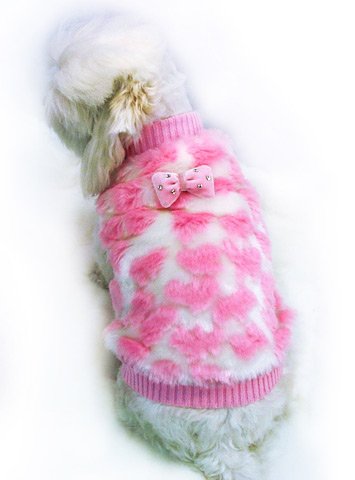 MINK HEARTS VEST SMALL