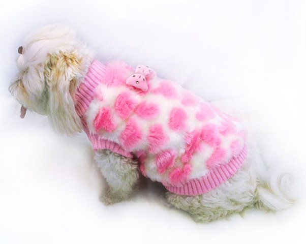 MINK HEARTS VEST X-LARGE