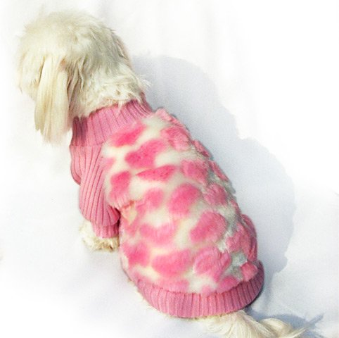 MINK HEARTS SWEATER LARGE