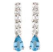 #11 . 50 Carat Total Weight Topaz Earrings With Diamonds