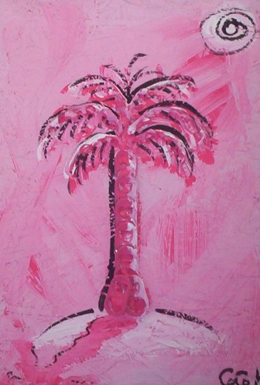 Baby Pink Skies Hot Pink Palm