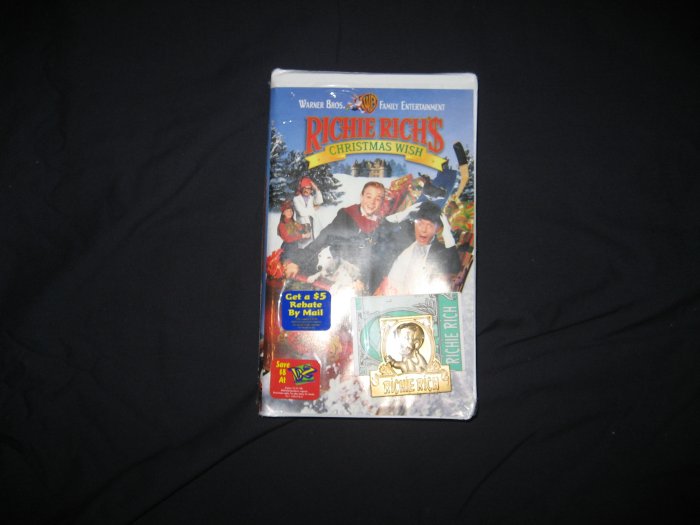 BRAND NEW VHS RICHIE RICHS CHRISTMAS WISH TAPE W/PLAY MONEY & RR KEEPSAKE