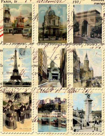 Altered Paris No.1 Digital Collage Sheet