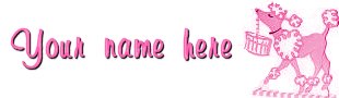 CUSTOM eBay Store LOGO OOAK - PINK POODLE