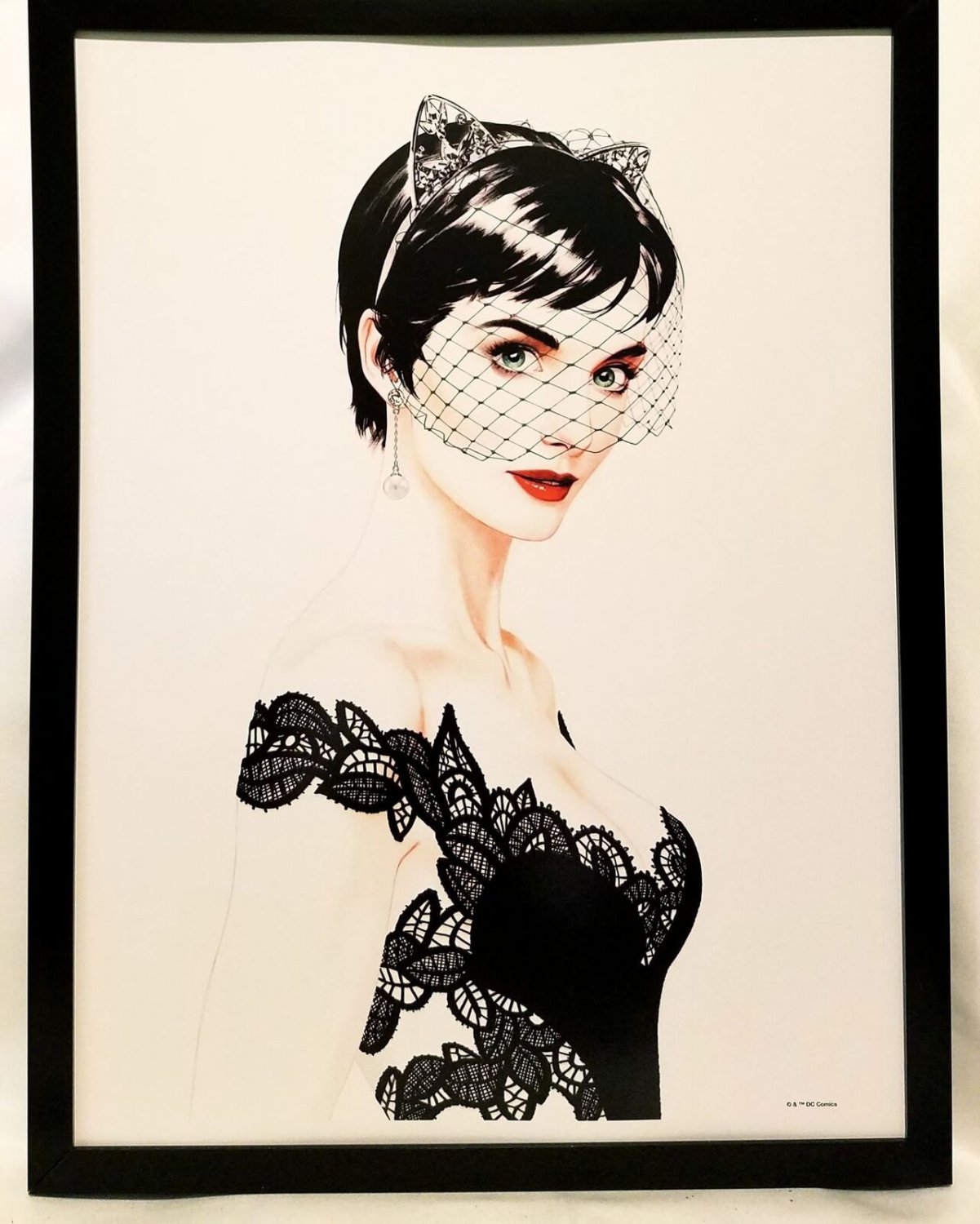 Catwoman Selina Kyle By Joshua Middleton Framed X Art Print Poster