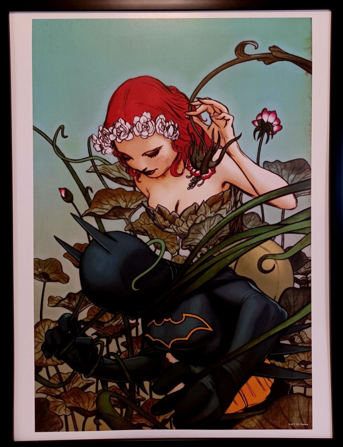 Batgirl Vs Poison Ivy By James Jean Framed X Art Print Dc Comics