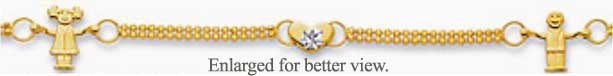 14kt Gold Anklet Titled - Childs Play