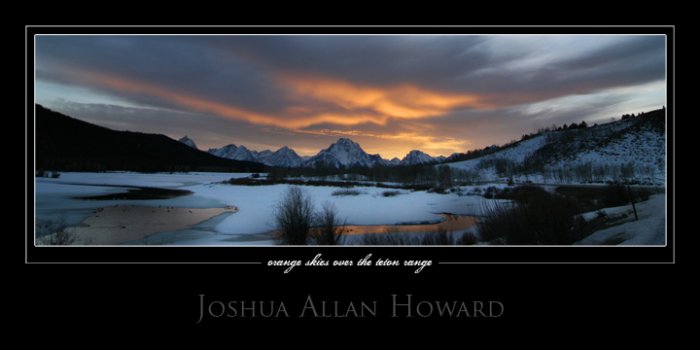 Orange Skies Over the Teton Range by Joshua Allan Howard