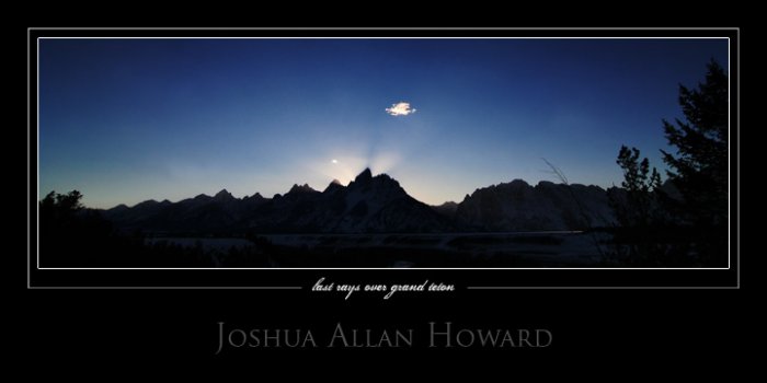 Last Rays Over Grand Teton by Joshua Allan Howard