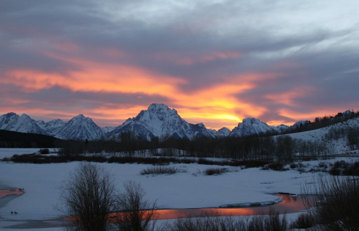 Mount Moran at Sunset