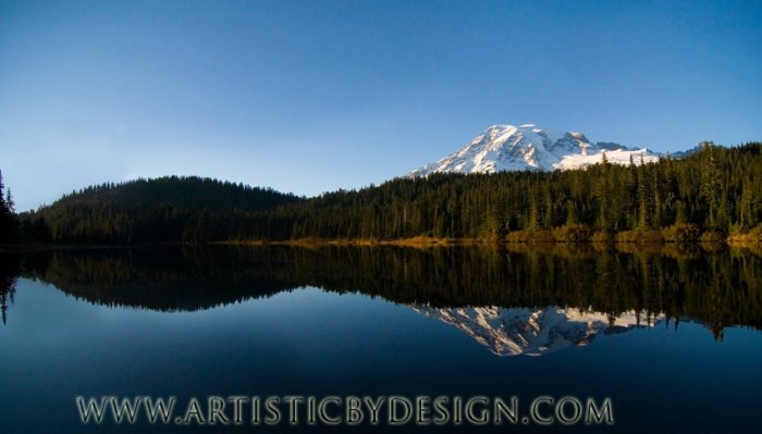 Reflections of Mount Ranier - 10"x 20" Signed Print