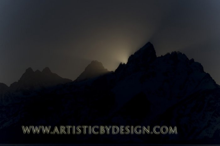 Last Rays Over Grand Teton - 20"x 30" Signed Print
