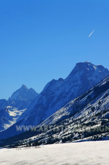 Sky Trail Over the Rockies - 20"x 30" Signed Print