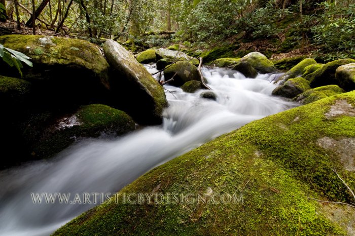 A Swift Current in the Smokies - 20"x 30" Signed Print