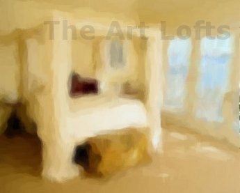 The White Canopy Bed - Sableux Peut-être Print on Canvas (19.2" x 16.0")