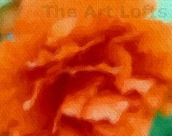 Orange Burst - Sableux Peut-être - Gloss Poster (28.8" x 24.0")