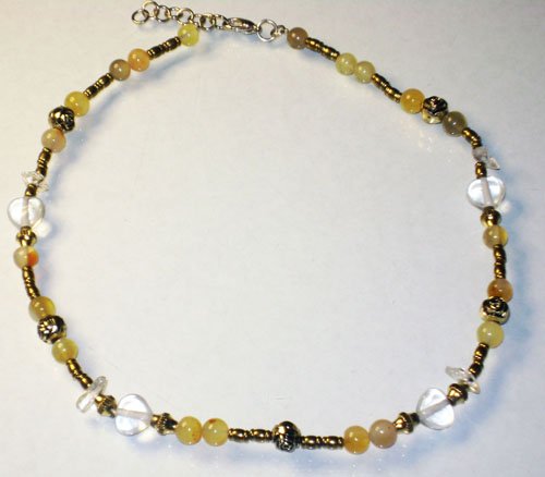 Carnelian and Crystal Necklace