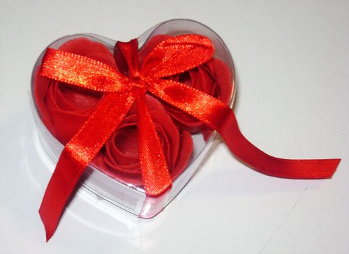 Rose Paper Soap in Heart Box
