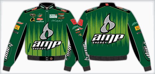 2008 DALE EARNHARDT JR. AMP KIDS GREEN TWILL JACKET