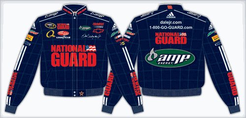 2008 DALE EARNHARDT JR. NATIONAL GUARD KIDS BLUE TWILL JACKET