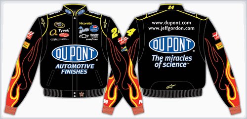 2008 JEFF GORDON DU PONT KIDS BLACK TWILL JACKET