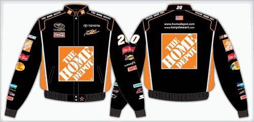 2008 TONY STEWART HOME DEPOT KIDS BLACK TWILL JACKET