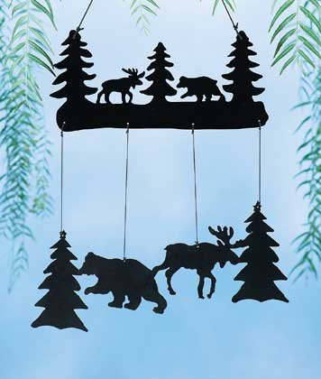 Moose And Bear Windchime