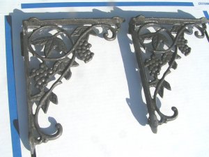 Cast Iron Wall Shelf Corner Braces Island Corbels Grey ec