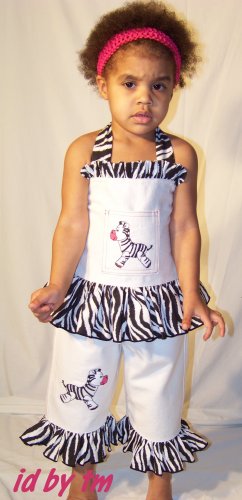 Miss Zebra 2 pc Custom Boutique Set 12M-5T