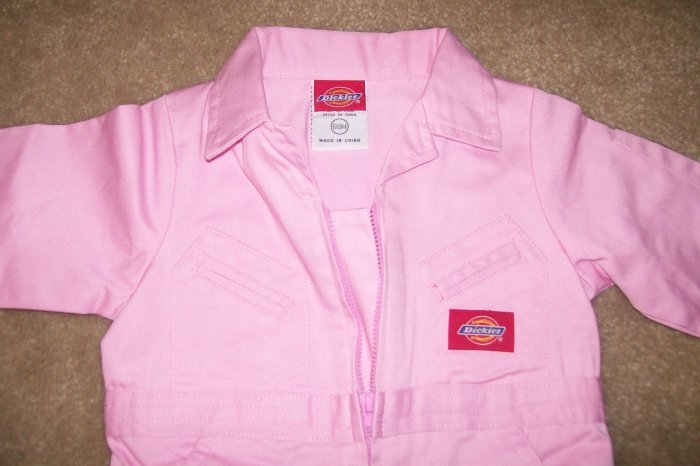 NWT DICKIES 3/6 month overall set...PINK...UNIQUE